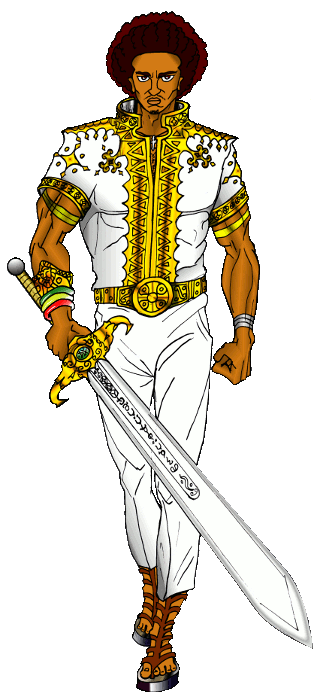 Image of Mekonnen, warrior from Aksum, copyright Jerome Matiyas, 2012.